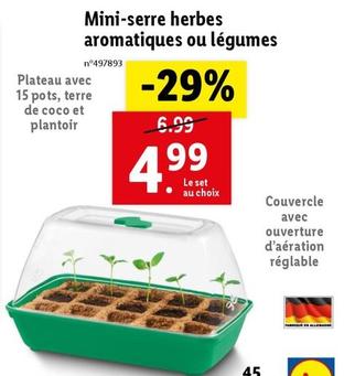 mini-serre herbes aromatiques ou legumes 