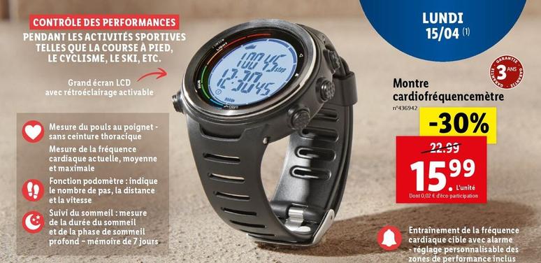 Montre Cardiofrequencemetre