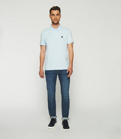 polo uni bleu ciel gregory