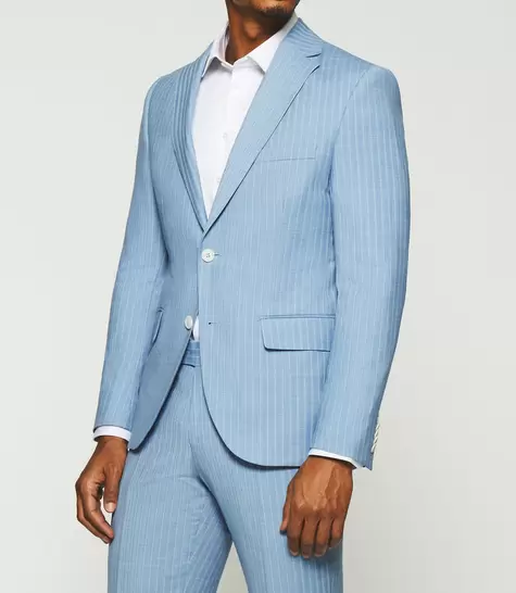 Costume à rayures tennis bleu ciel FERNO offre à 190€ sur Izac