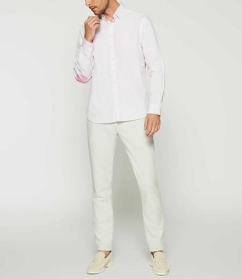 Chemise regular à imprimé blanche et rose KELLY offre à 55,99€ sur Izac