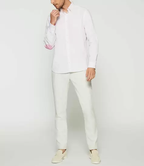 Chemise regular à imprimé blanche et rose KELLY offre à 32€ sur Izac