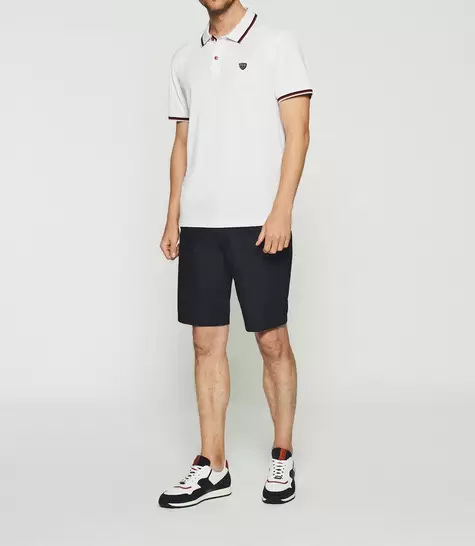 Polo uni avec fantaisies blanc GILLES offre à 34,99€ sur Izac