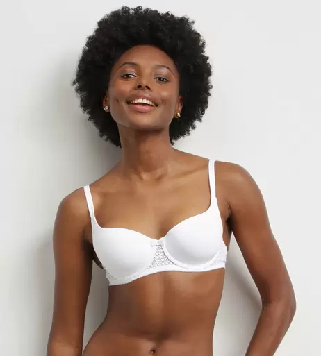 Soutien-gorge corbeille en dentelle florale recyclée Blanc Dim Sublim offre à 38,99€ sur Dim