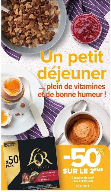 L'or - Capsules De Café offre sur Carrefour