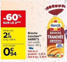 Harry's - Brioche Tranchée offre à 2,35€ sur Carrefour