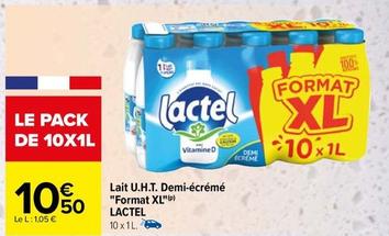 Lactel - Lait U.H.T. Demi Écrémé "Format Xl" offre à 10,5€ sur Carrefour