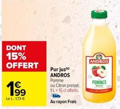 Andros - Pur Jus offre à 1,99€ sur Carrefour