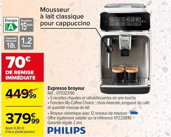 Philips - Expresso Broyeur Réf.: EP3323/90 offre à 379,99€ sur Carrefour