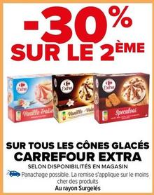 Carrefour - Sur Tous Les Cônes Glacés Extra offre sur Carrefour