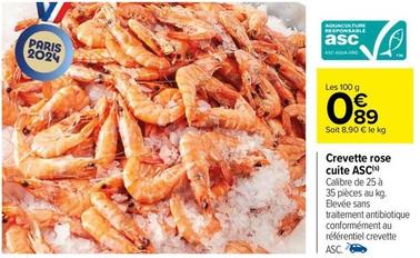 Crevettes cuites offre à 0,89€ sur Carrefour