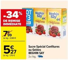 Beghin Say - Sucre Spécial Confitures Ou Gelées offre à 5,27€ sur Carrefour