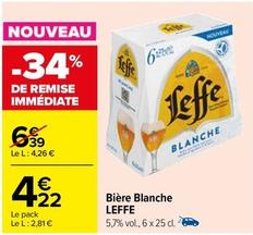 Leffe - Bière Blanche offre à 4,22€ sur Carrefour