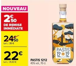 Pastis 1212 offre à 22€ sur Carrefour