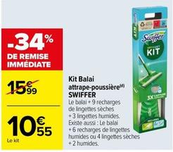 Swiffer - Kit Balai Attrape Poussière offre à 10,55€ sur Carrefour
