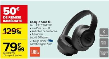 Jbl - Casque Sans Fil offre à 79,99€ sur Carrefour