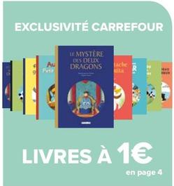Carrefour - Exclusivite Livres offre à 1€ sur Carrefour Market
