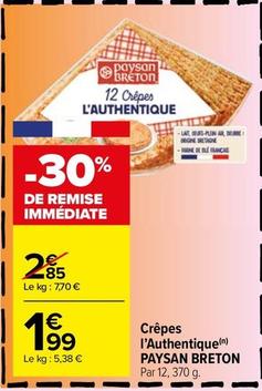 Payson Breton - Crêpes L'authentique  offre à 1,99€ sur Carrefour Market