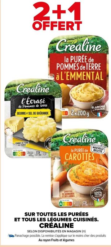 Crealine - Sur Toutes Les Purees Et Tous Légumes Cuisines  offre sur Carrefour Market