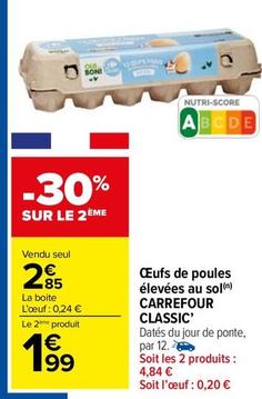 Carrefour - Oeufs De Poules Elevees Au Sol  offre à 2,85€ sur Carrefour Market