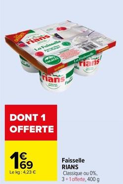 Rians - Faisselle offre à 1,69€ sur Carrefour Market