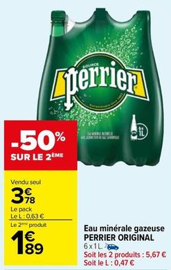 Perrier - Eau Minerale Gazeuse  offre à 3,78€ sur Carrefour Market