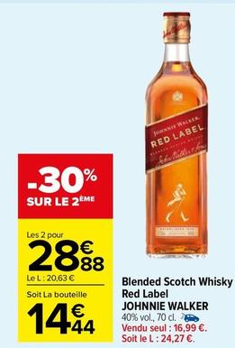Johnnie Walker - Blended Scotch Whisky Red Label  offre à 16,99€ sur Carrefour Market