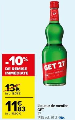 Get - Liqueur De Menthe  offre à 11,83€ sur Carrefour Market