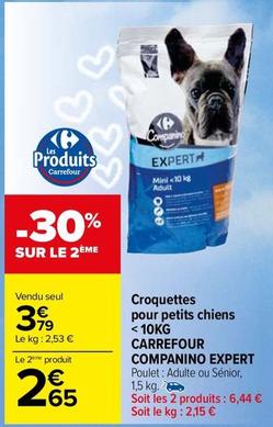 Carrefour - Croquettes Pour Petits Chiens 10kg Companino Expert offre à 3,79€ sur Carrefour Market