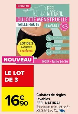 Feel Natural - Culottes De Règles Lavables offre à 16,9€ sur Carrefour Market
