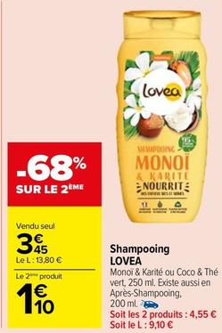 Lovea - Shampooing offre à 3,45€ sur Carrefour Market