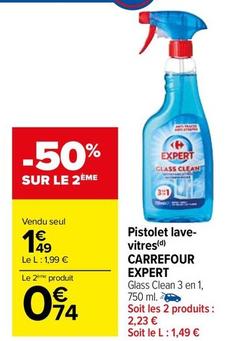 Carrefour - Pistolet Lave-Vitres offre à 1,49€ sur Carrefour Market