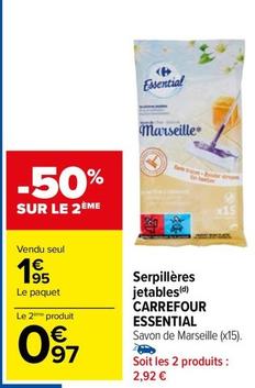 Carrefour - Serpilleres Jetables  offre à 1,95€ sur Carrefour Market