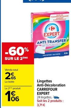 Carrefour - Lingettes Anti-décoloration Expert offre à 2,65€ sur Carrefour Market