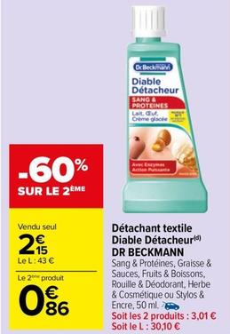 Dr Beckmann - Détachant Textile Diable Détacheur offre à 2,15€ sur Carrefour Market