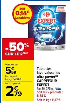 Carrefour - Tablettes Lave-Vaisselles Ultra Power  offre à 5,59€ sur Carrefour Market
