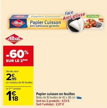 Albal - Papier Cuisson En Feuilles  offre à 2,95€ sur Carrefour Market