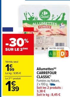 Carrefour - Allumettes Classic' offre à 1,99€ sur Carrefour Market
