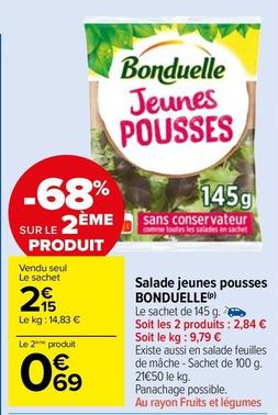 Bonduelle - Salade Jeunes Pousses offre à 2,15€ sur Carrefour Market