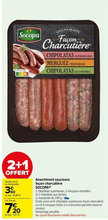Socopa - Assortiment Saucisses Façon Charcutière offre à 3,6€ sur Carrefour Market