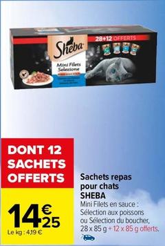 Sheba - Sachets Repas Pour Chats offre à 14,25€ sur Carrefour Market