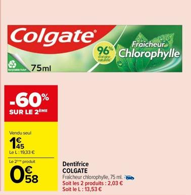 Colgate - Dentifrice offre à 1,45€ sur Carrefour Market