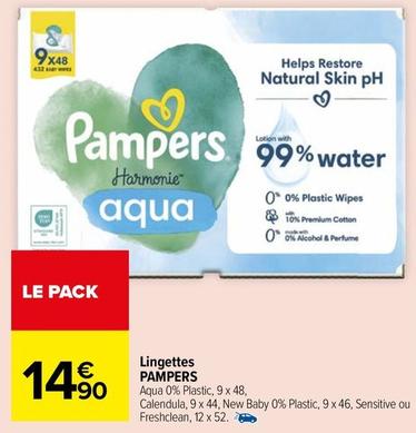 Pampers - Lingettes offre à 14,9€ sur Carrefour Market