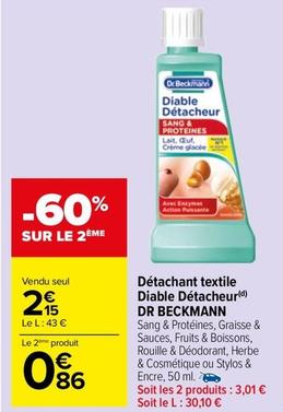 Dr Beckmann - Détachant Textile Diable Détacheur offre à 2,15€ sur Carrefour Market
