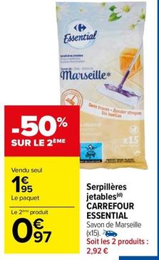 Carrefour Essential - Serpillers Jetables  offre à 1,95€ sur Carrefour Market