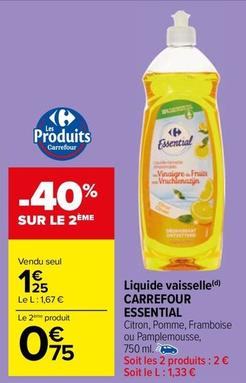 Carrefour - Liquide Vaisselle Essential offre à 1,25€ sur Carrefour Market