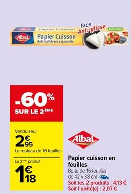 Albal - Papier Cuisson En Feuilles offre à 2,95€ sur Carrefour Market