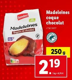 Sondey - Madeleines Coque Chocolat