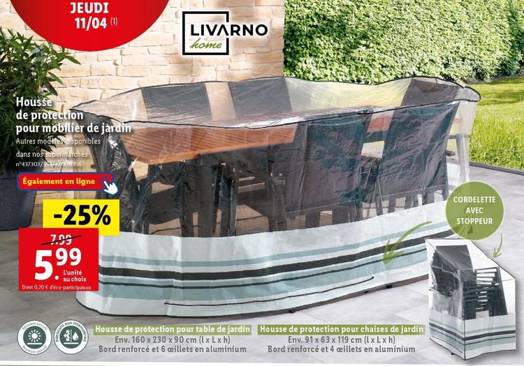 Livarno - Housse De Protection Pour Mobilier De Jardin