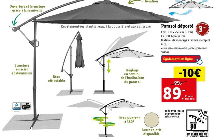 Parasol Déporté